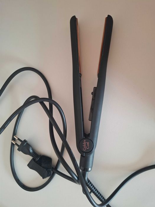 Преса за коса Golden Curl, розово злато, 230 градуса, LED индикация