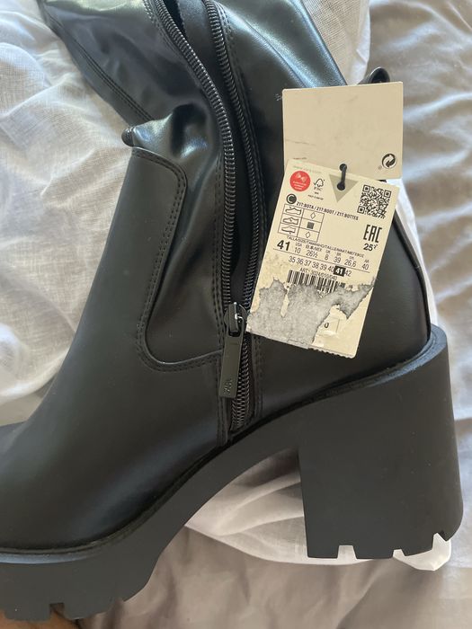 Продам ботфорты на каблуке ZARA