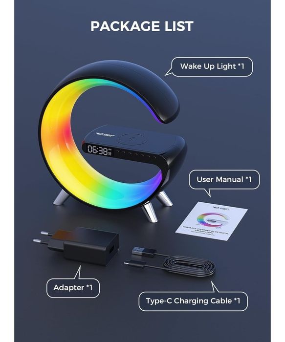 Ceas cu alarma si incarcator telefon, Smiling Shark