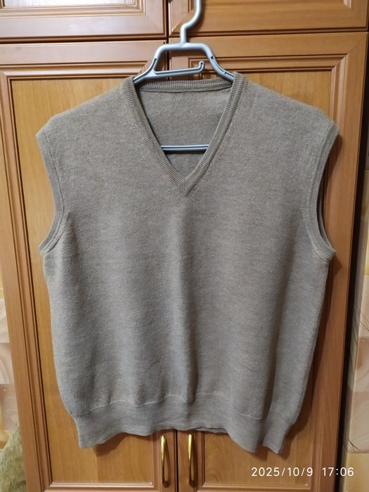 Кофта-полувер мужской. Шерсть 100%.