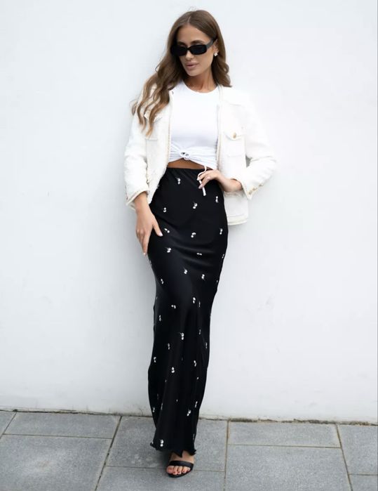 Юбка в пол шелковая