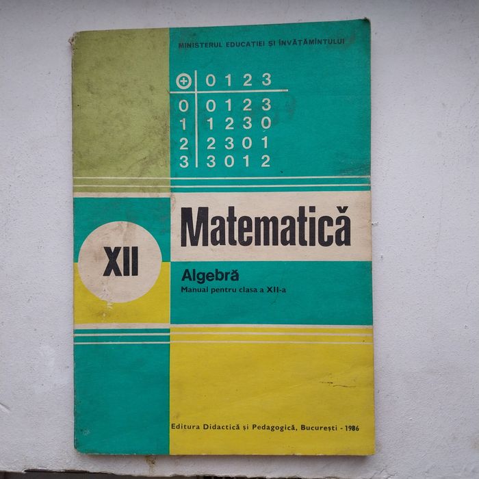 Manual pt clasele a X-a (1983)  și a XII-a (1986)