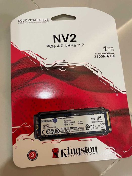 SSD 1TB Kingston NV2 sigilat Pci Express 4.0 x4 slot M.2 2280 cod SNV2S/1000G Nou