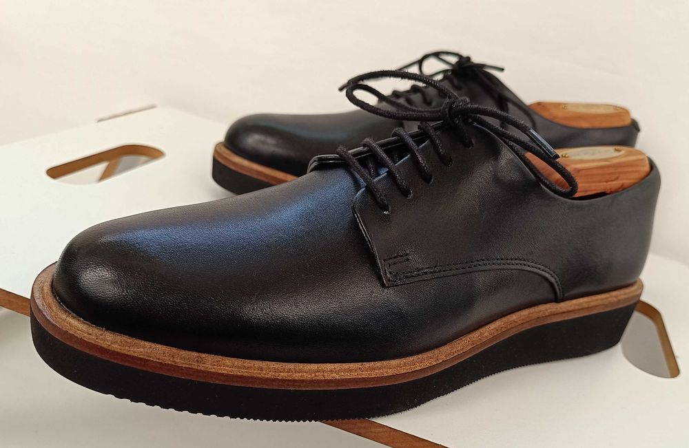 Pantofi derby 39 40 plain toe premium Clarks NOI piele naturala moale