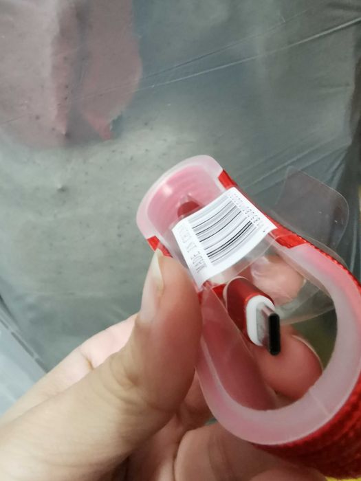 Cablu usb A - usb type C, cablu textil rosu, nou