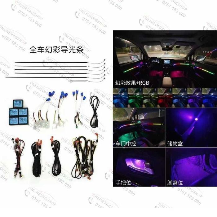 Lumini ambientale 18 in 1 Symphony Led RGB cu aplicatie telefon