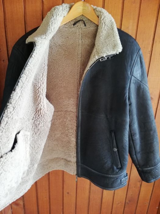 Geaca piele David Moore xl aviator cu blana