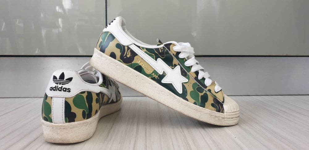 Adidas SuperStar x BAPE / 36/22см UK 3.5 US 4 ОРИГИНАЛ! Унисекс Кецове