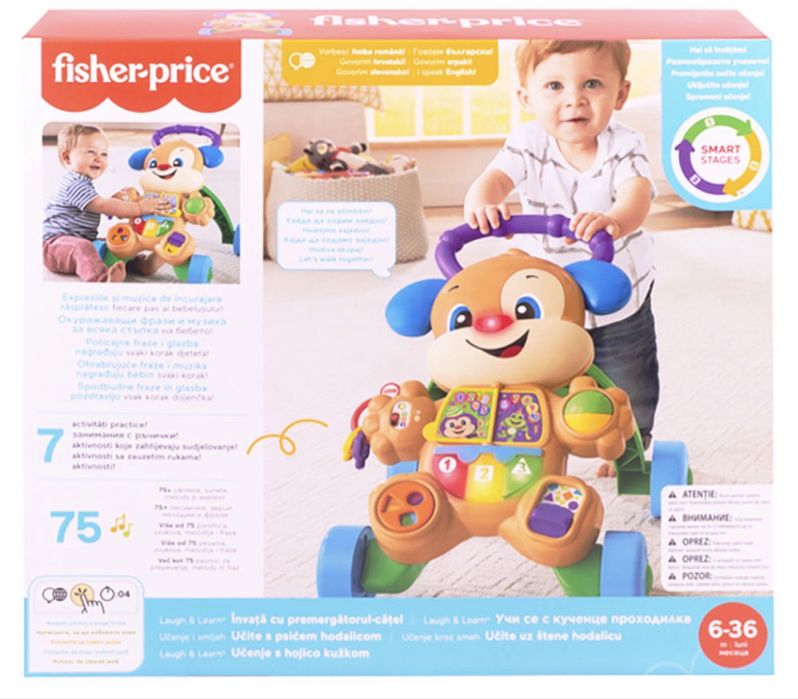 Fisher Price LAUGH & LEARN Проходилка кученце на български език