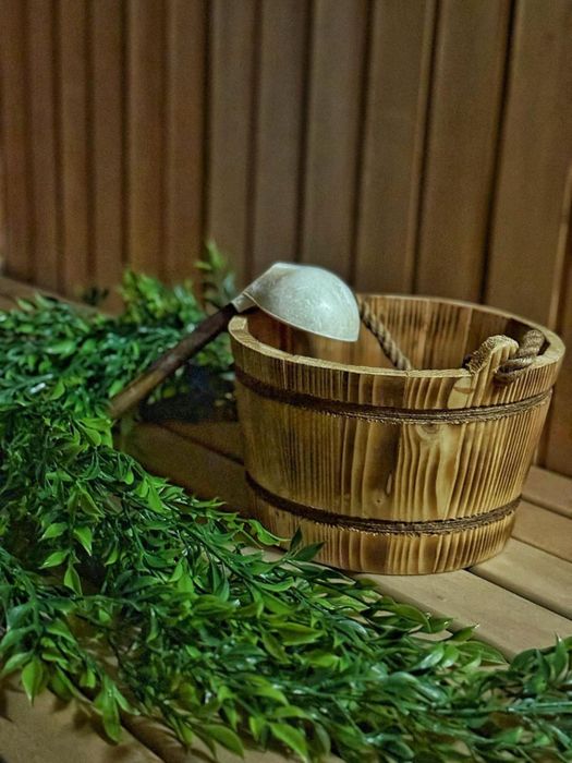 Sauna privata pe lemne cu bazin rece