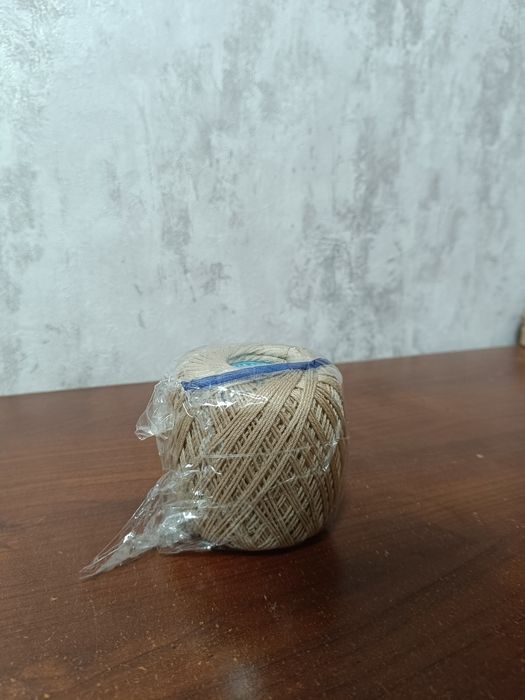 Пряжа х-б, бежевая