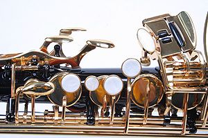 Saxofon Alto Karl Glaser NEGRU+AURIU NOU ALT curbat Saxophone Germania