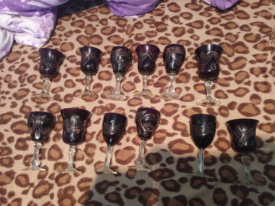 Pahare din Cristal Rubin