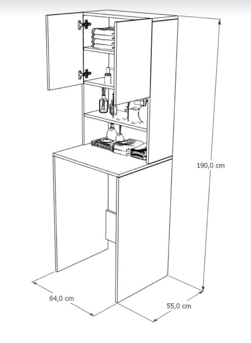 Шкаф за пералня (Доставка на всяка страна в България)
