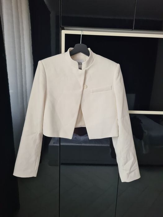 Sacou in talie Zara Alb Nou