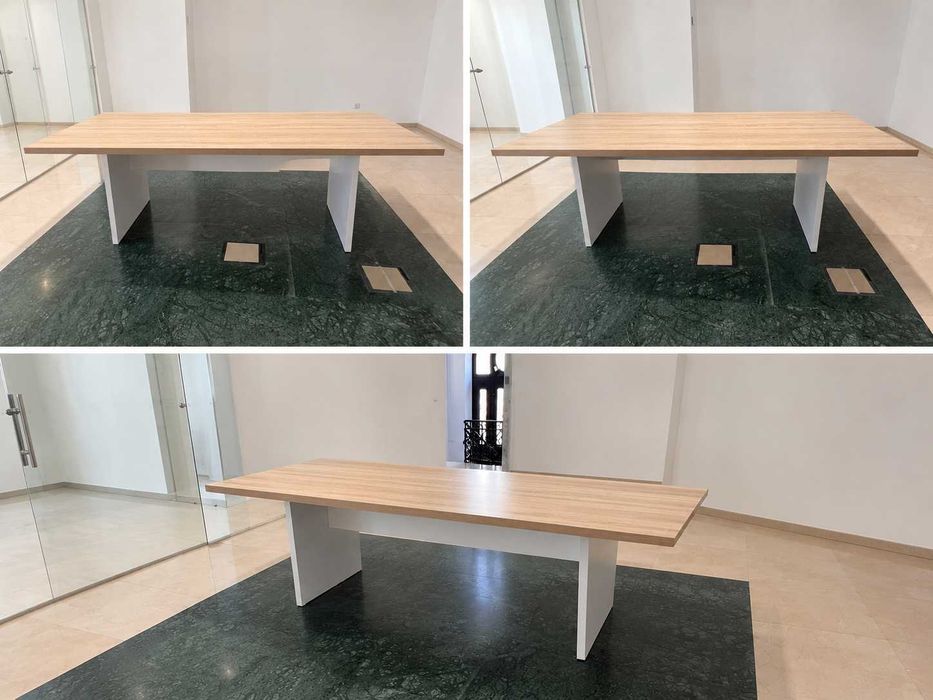 SET MOBILIER SALĂ DE ȘEDINȚE – Masă conferință + 6 scaune + 2 dulapuri depozitare- Piesele pot fi achizitionate si separat.
