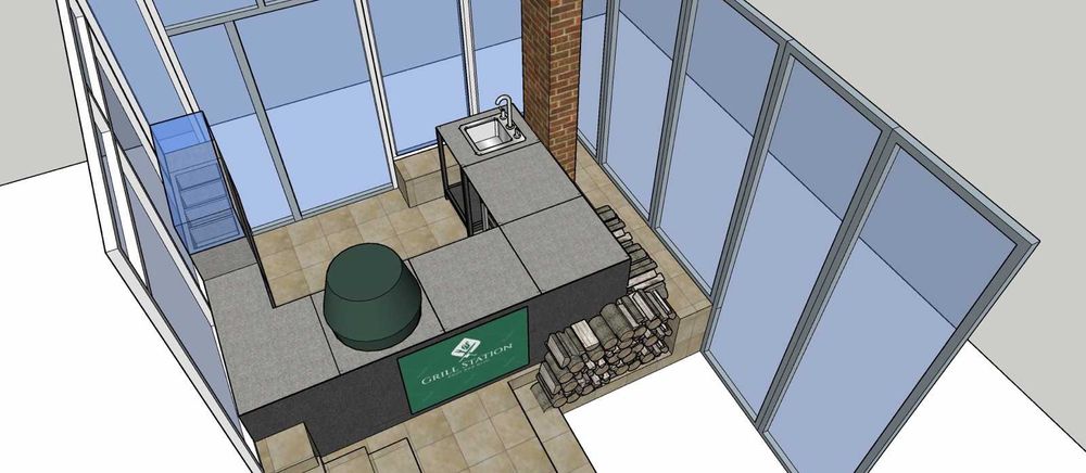 Барбекю/ модулна лятна кухня