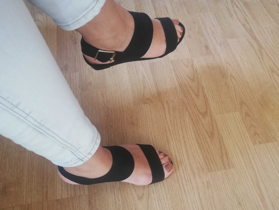 Sandale negre H&M 36