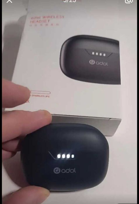 ASUS Безжични слушалки с кутия за зареждане Type C, микрофон, тъч контрол, дисплей за батерията, черни и бели