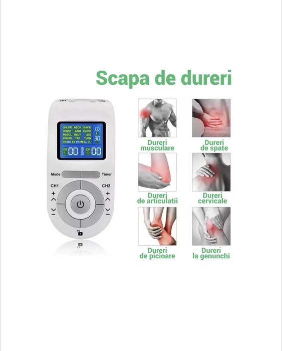 Aparat De Masaj Cu Electrostimulare/Fizioterapie, Alb