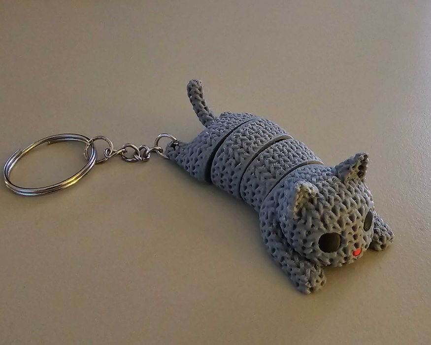 Breloc pisică – stil tricotat
