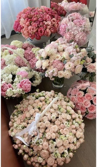 Свежие большие букеты