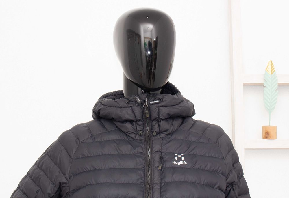 Haglofs Essens Mimic дамско яке черно с качулка пълнеж полиестер M