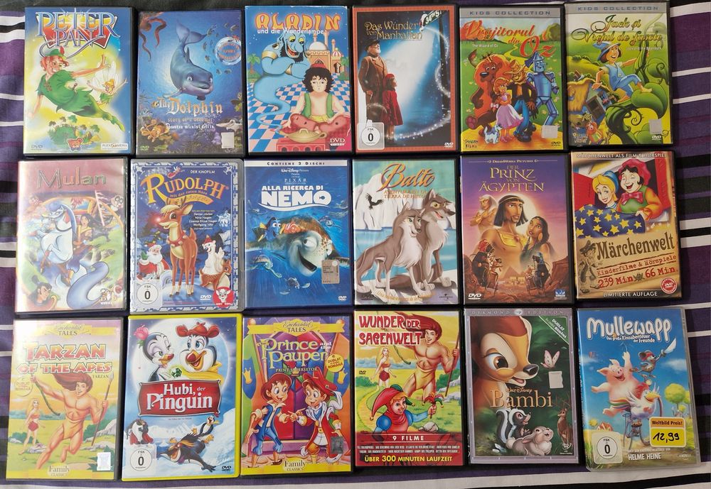 Dvd-uri cu filme si desene si suport
