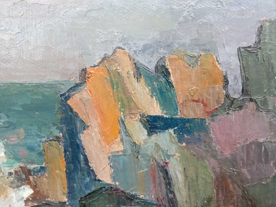 Tablou vechi - stanci - semnat Petrascu