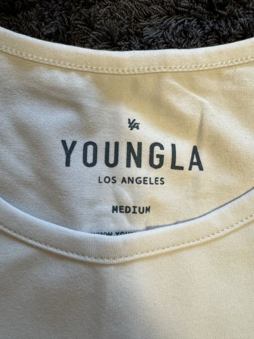 Maieuri YoungLA de sala/ gym noi cu eticheta alb/ negru