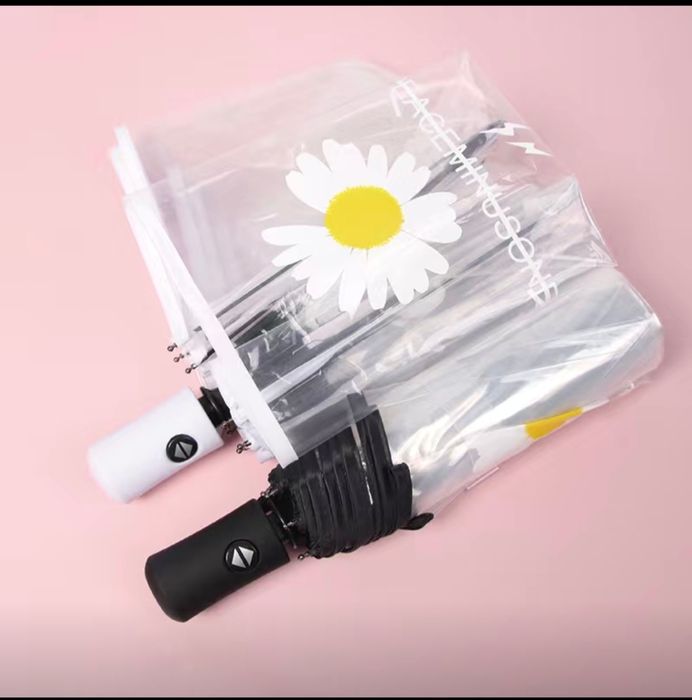 Зонт прозрачный белый автомат