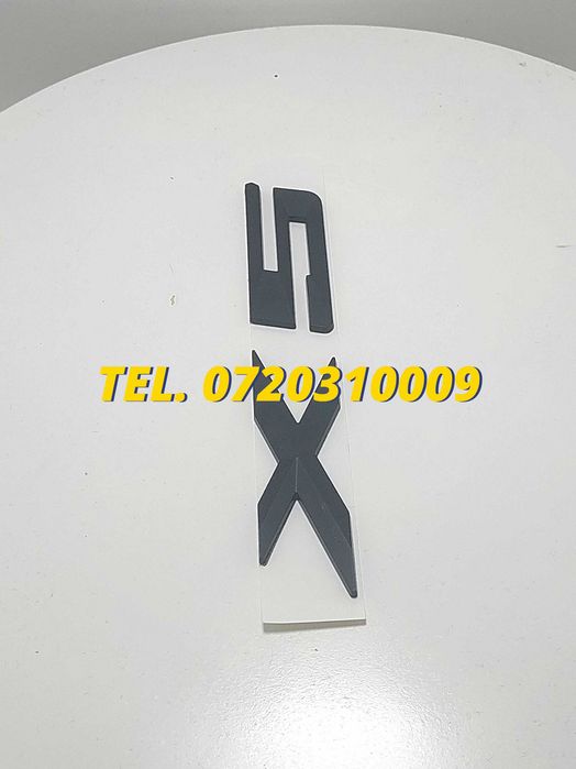 emblema pentru portbagaj sticker 3d abs hayon bmw x5 negru mat