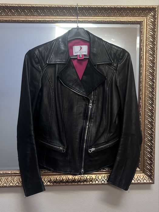 Just For Luck, Italy, premium, jachetă biker, neagră, 100% piele
