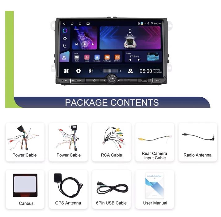 Navigatie Carplay 4GB Golf 5 6,Passat B6 B7 CC,Touran,Skoda,Seat NOUA
