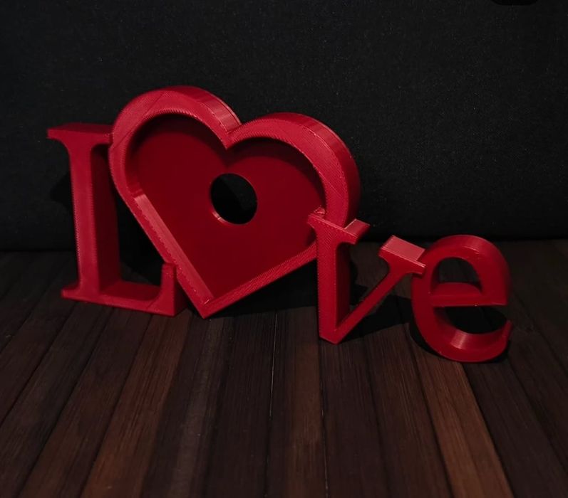 Rama foto LOVE + fotografia ta printata (personalizata Valentines Day)