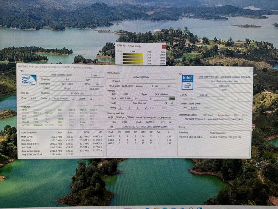 Kit placa baza Asrock Q1900M 4core Intel J1900 gen 7, 4GB RAM, TDP 10W