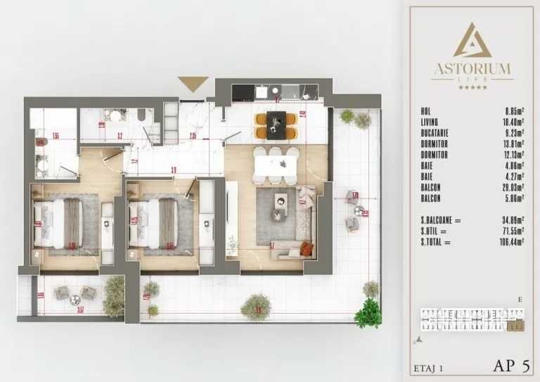 3 Camere pentru un Stil de Viață Activ | Astorium Life | Comision 0%