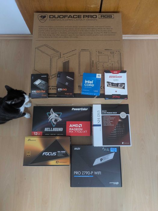 Мощен Компютър i5-14600KF, RX 7700XT 12GB, RAM 32GB, 2TB Памет, 1000W