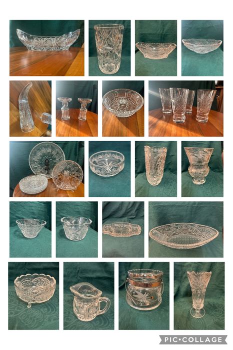 Руски и български кристал-сервиз за торта, вази, фруктиери и  др.