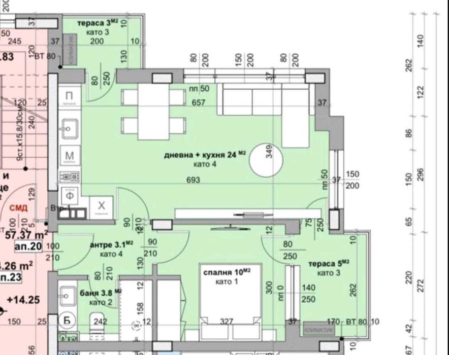 Продава се Двустаен апартамент в Стара Загора, Център - 66 кв.м за 1105 €/кв.м - Снимка #1