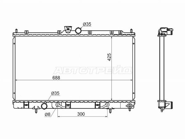 Радиатор Mitsubishi Outlander