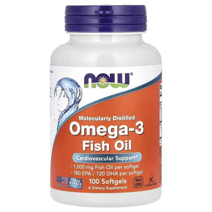 NOW Foods омега 3 NOW Omega-3 30, 100, 200 и 500 капсул