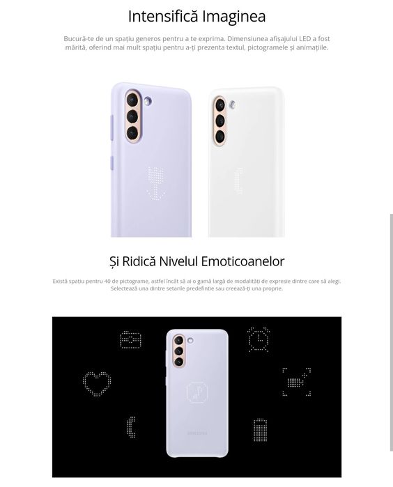 Husa smart activa originala Samsung Led Cover Galaxy S21 S21 5G