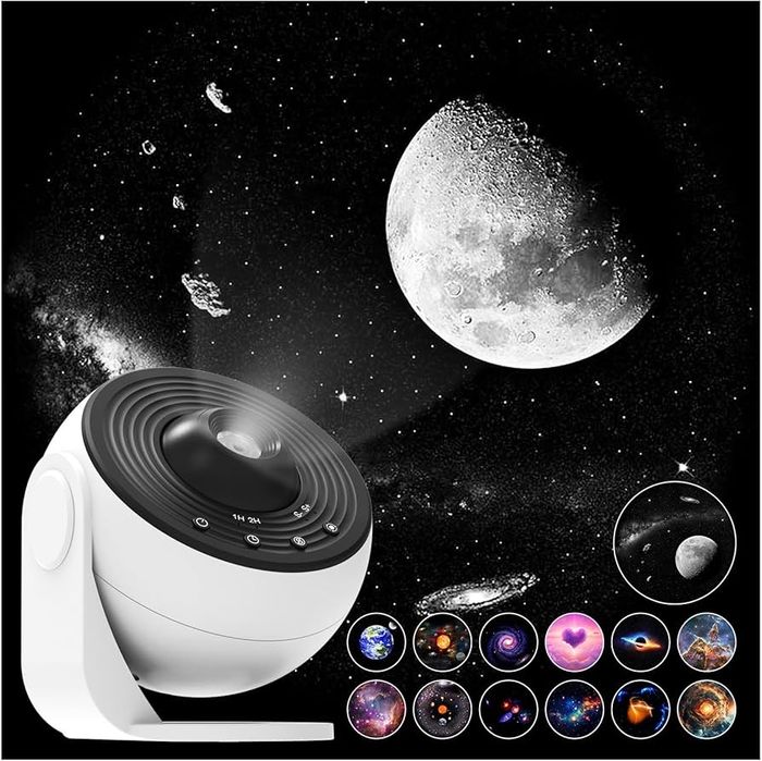 Звезден проектор, планетариум с 13 слайд диска и 360° въртене