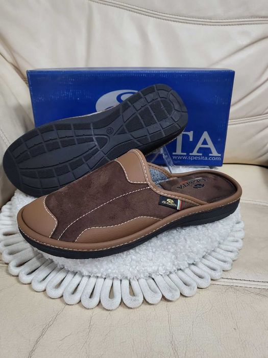 Нови мъжки пантофи - кафе