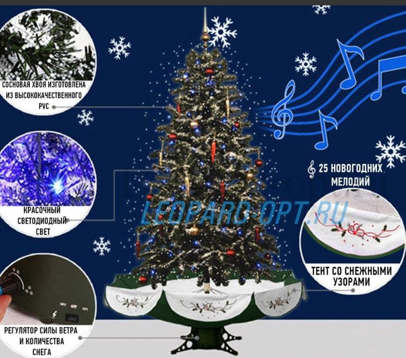 Ёлка с падающим снегом