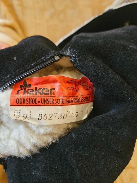 Cizme ghete imblanite lana Rieker 39