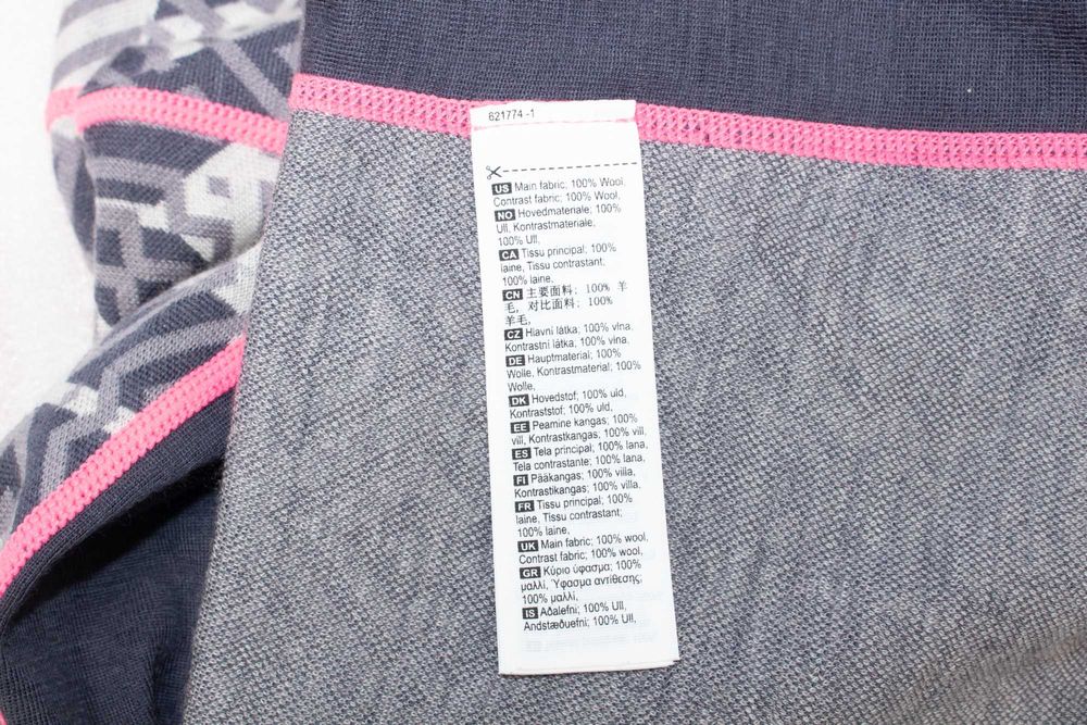 Kari Traa дамска мерино блуза с цип термо бельо 100% мериносна вълна M