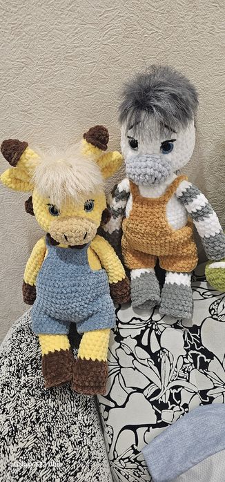 Вязанные игрушки из плюша