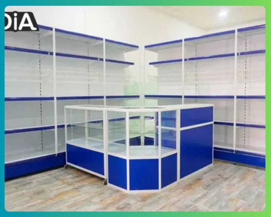 Прилавок витрина, стеклянная, metal oynaly vitrina va prilavkalar